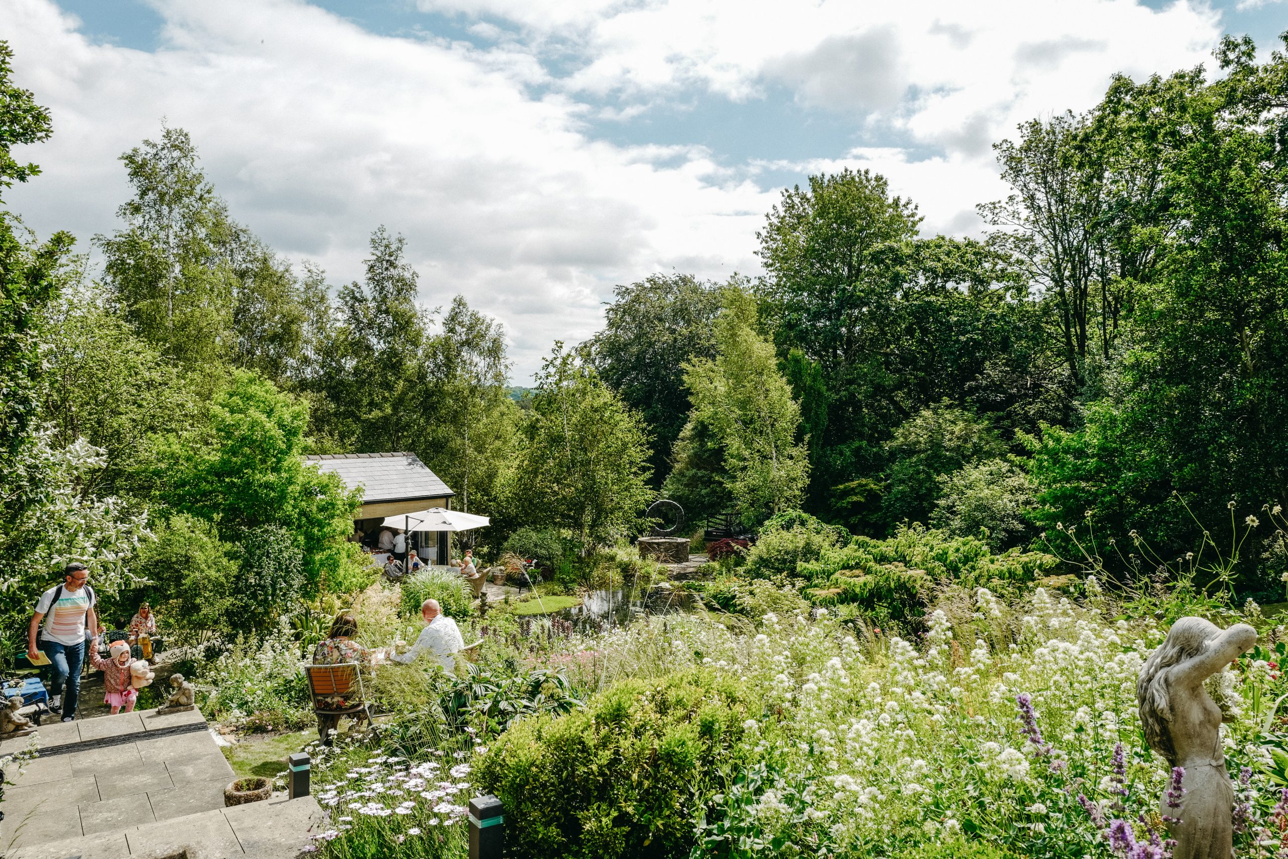 Panoramic shot of the garden